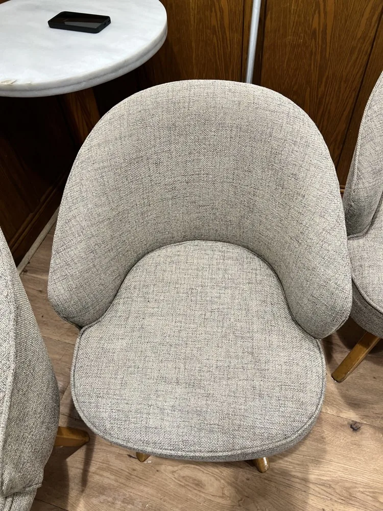 Café chair after upholstery cleaning